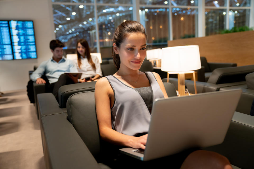 Fancy getting your work done in a lounge, even though you've got an economy class boarding pass? (Source: Getty)