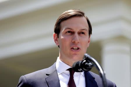 Senior Adviser to the President Jared Kushner speaks outside the West Wing of the White House in Washington, U.S., July 24, 2017. REUTERS/Joshua Roberts