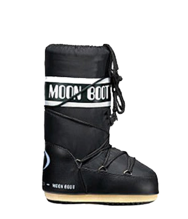 Snow style: This cold snap is a great excuse to get our your moon boots and pretend you've jetted off for the ski season