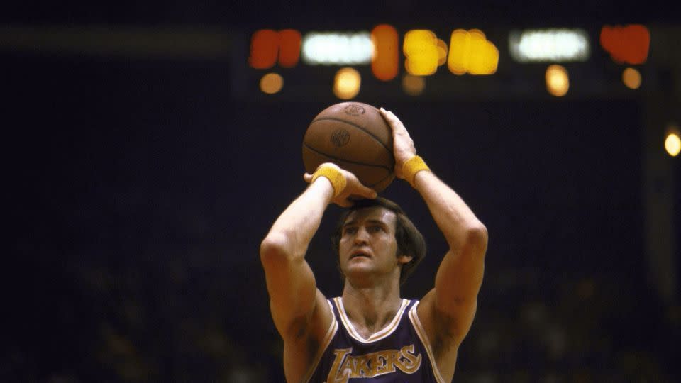 West starred for the Los Angeles Lakers throughout his playing career in the NBA. - Heinz Kluetmeier/Sports Illustrated/Getty Images