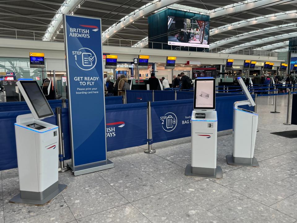 British Airways' check in at Terminal 5 at London Heathrow.