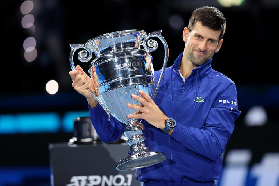 年終球王Novak Djokovic。(Photo by Clive Brunskill/Getty Images)