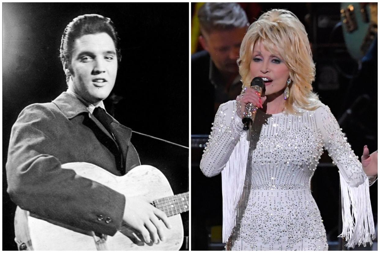 <p>Elvis and Dolly Parton </p> (AFP Getty Images/AP )