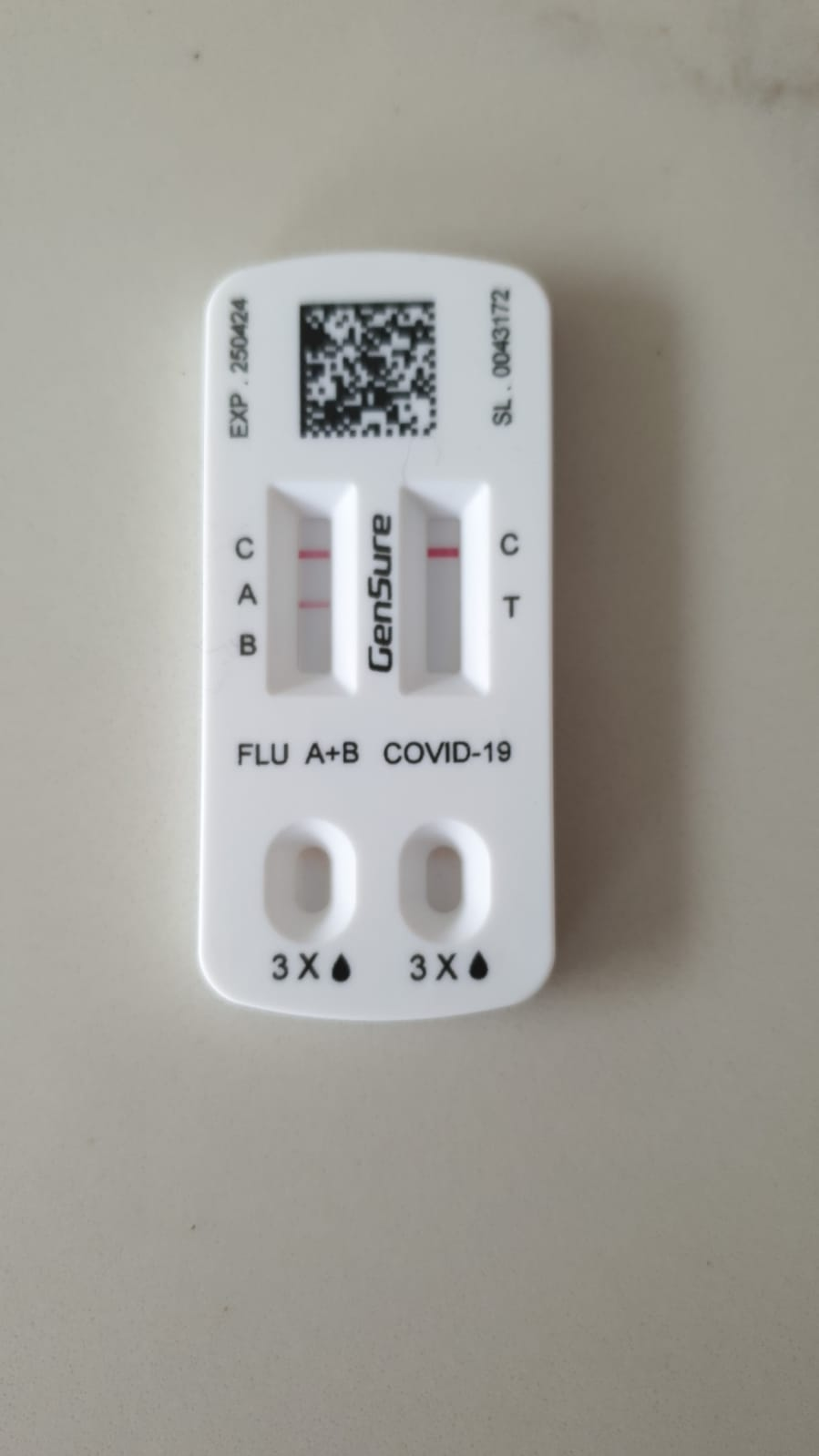 Lines for Flu A + B and COVID-19