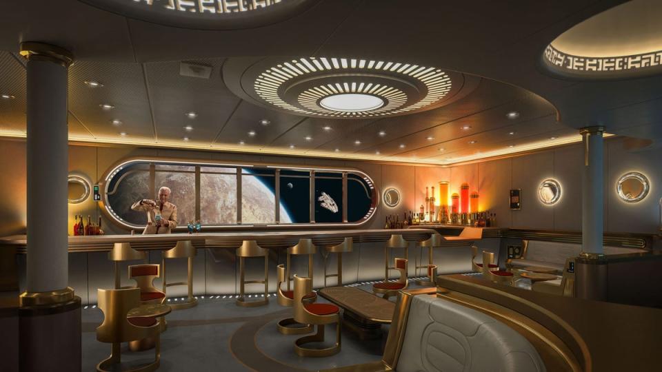 The Hyperspace Lounge is inspired by Star Wars (Disney Cruise Line)