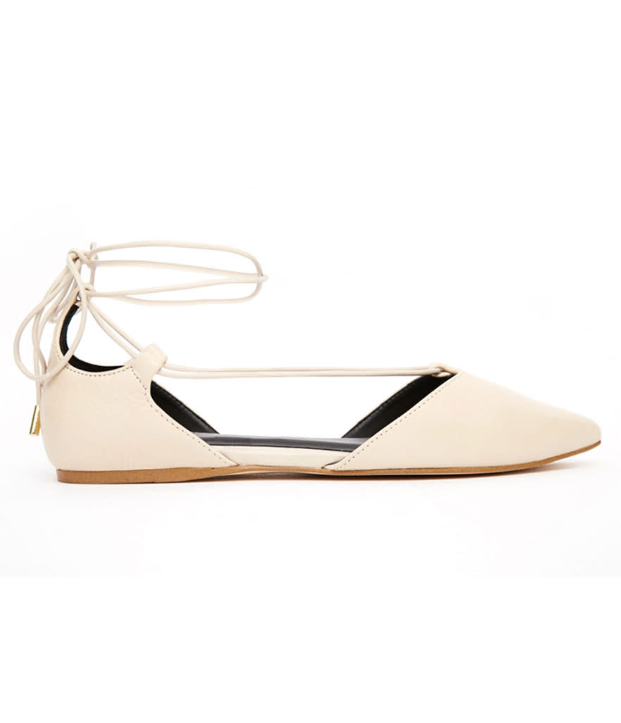 Aldo Colyn Nude Ghillie Tie Up Flat Shoes