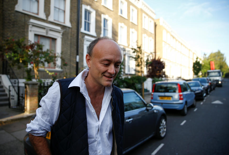 Dominic Cummings, special advisor for Britain's Prime Minister Boris Johnson, leaves his home in London, Britain, September 2, 2019. REUTERS/Henry Nicholls