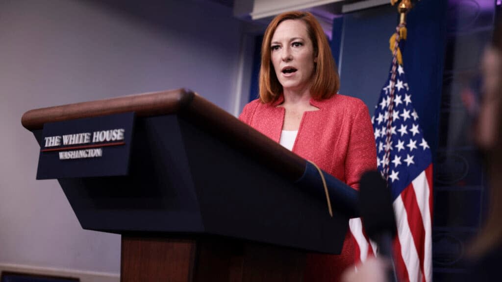 Press Secretary Jen Psaki Briefs White House Media