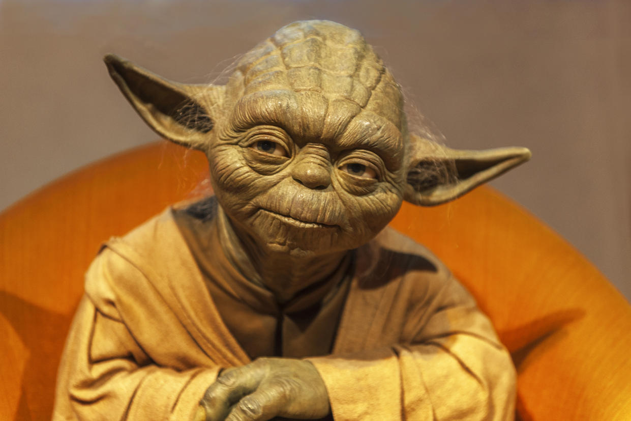 Master Yoda wax figure in Madame Tussaud's museum