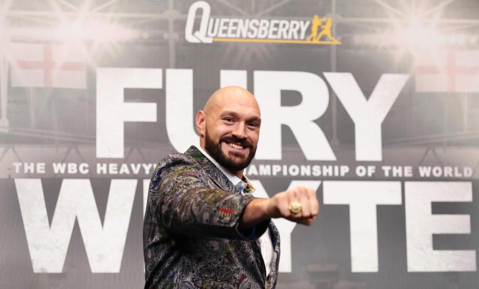 Tyson Fury took part in a press conference without Dillian Whyte present (Getty Images)