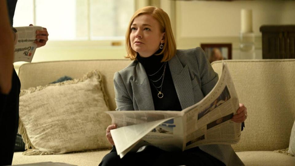 Sarah Snook in a still from “Succession.”