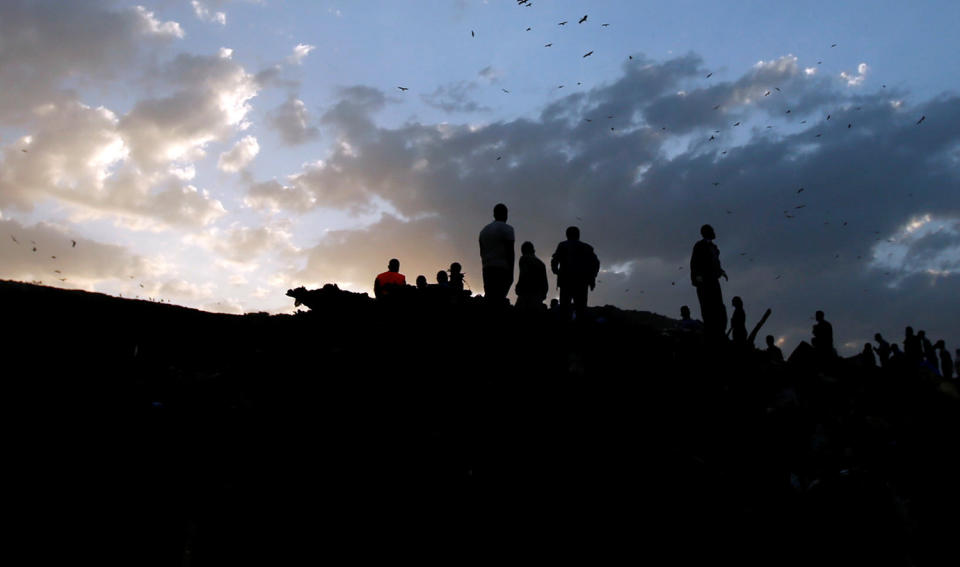 Garbage dump landslide in Ethiopia