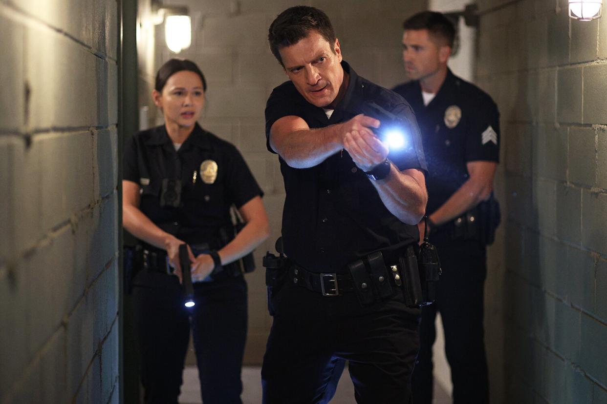 THE ROOKIE “Red Hot” Officer Nolan and Officer Chen search for a missing person who may have international ties that puts everyone’s lives in danger. Meanwhile, Harper continues the search for a serial arsonist after responding to a report of an injured cyclist. Elsewhere, Wesley must overcome an impossible task on an all-new episode of “The Rookie”