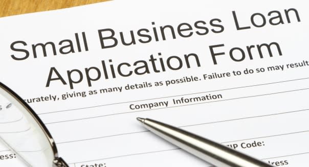 Small Business Loan Application Close-up