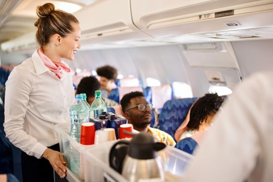 If it weren’t for the boredom on a flight, you’d be better off only eating on the ground, said one expert. Getty Images