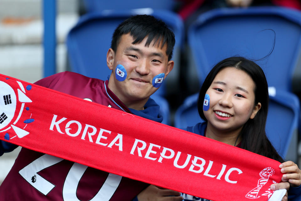 South Korea fans in the stands before kick-off France v South Korea - FIFA Women's World Cup 2019 - Group A - Parc des Princes 07-06-2019 . (Photo by Richard Sellers/EMPICS/PA Images via Getty Images)