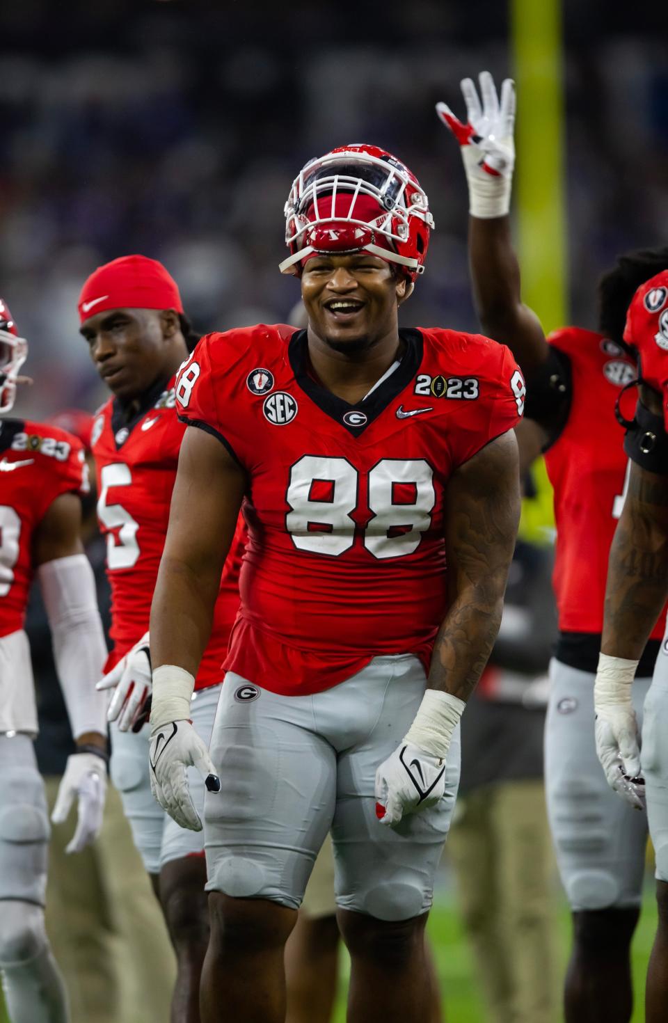 Georgia defensive lineman Jalen Carter (88) helped the Bulldogs beat the TCU Horned Frogs in the CFP national championship game.