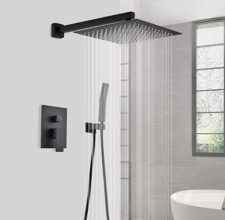 square black rain shower head