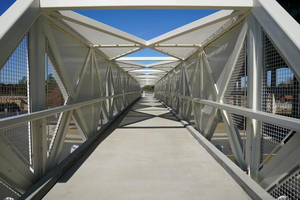 The River District pedestrian bridge, which is now open, is seen Thursday, Dec. 7, 2023, in Tuscaloosa.