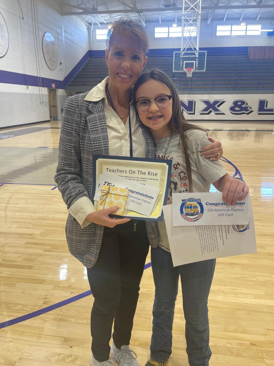 The March winners of the 11th annual Teachers On The Rise program include Julie Pittman of Spearman Junior High with Spearman ISD.