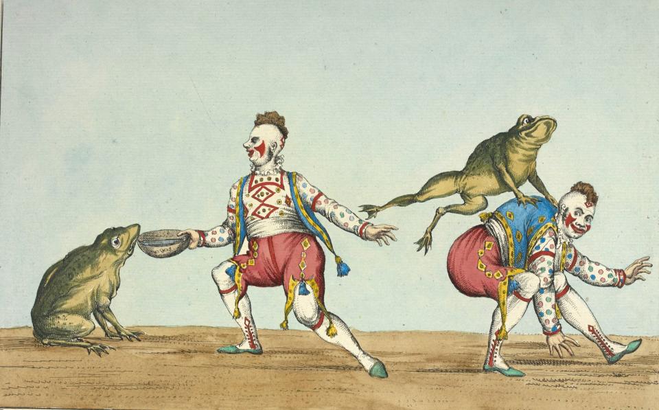  William Heath’s sketch (1812) of the clown Joseph Grimaldi in pantomime - bridgeman