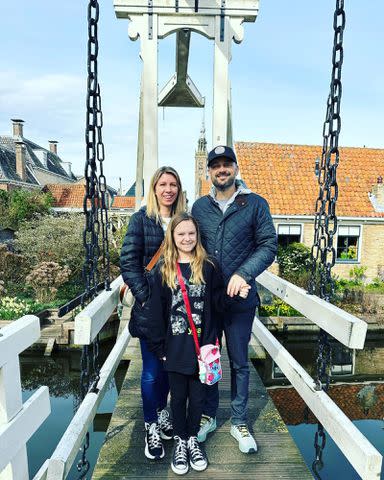 <p>Nate Bargatze Instagram</p> Nate Bargatze with his wife Laura Bargatze and their daughter Harper Blair Bargatze.