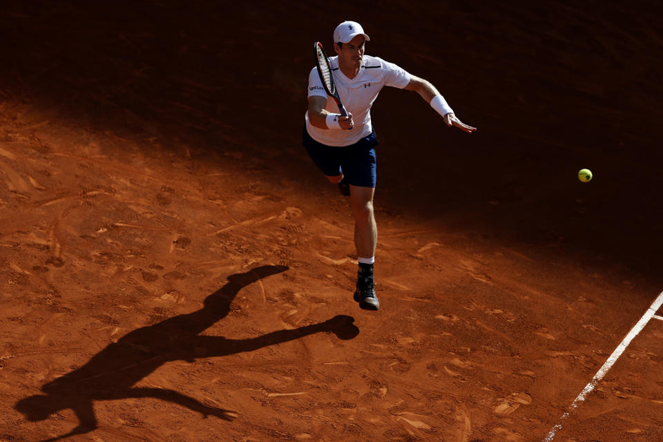 Andy Murray lunges at Madrid Open