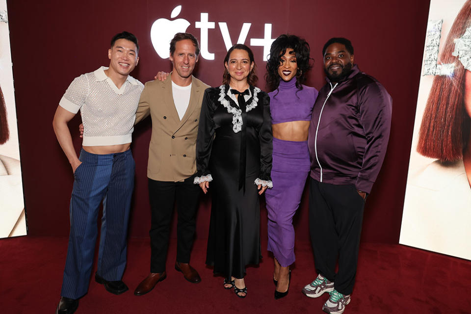 Joel Kim Booster, Nat Faxon, Maya Rudolph, Michaela Jaé Rodriguez and Ron Funches seen at the Loot screening and Q and A at the opening night of the Apple TV Plus Emmy House on May 03, 2024 in Los Angeles, California.