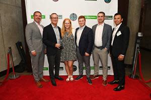 Representing GOLFTEC (from left to right): Nick Clearwater, Vice President of Instruction; Joe Assell, CEO and Co-Founder; Alexis Assell; Matthew Assell; Chris Kuebrich, SVP Marketing; Sakal Heng, General Counsel