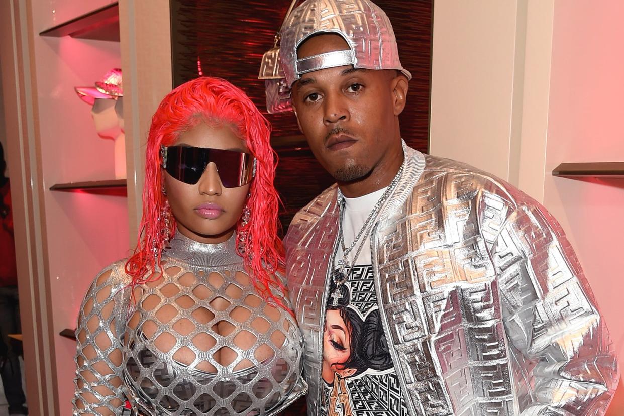 Married: Nicki Minaj and Kenneth Petty out in Beverly Hills earlier this month: Rex Features