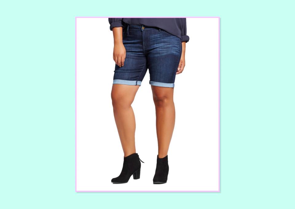 Ava & Viv Plus-Size Denim Bermuda Shorts