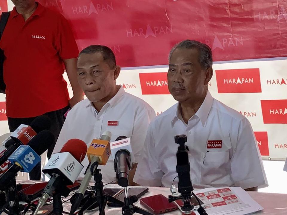 Muhyiddin (right) asked Malaysians to be patient with the PH coalition, saying it could not undo six decades of the previous BN’s rule in just a year or two. — Picture by Ben Tan