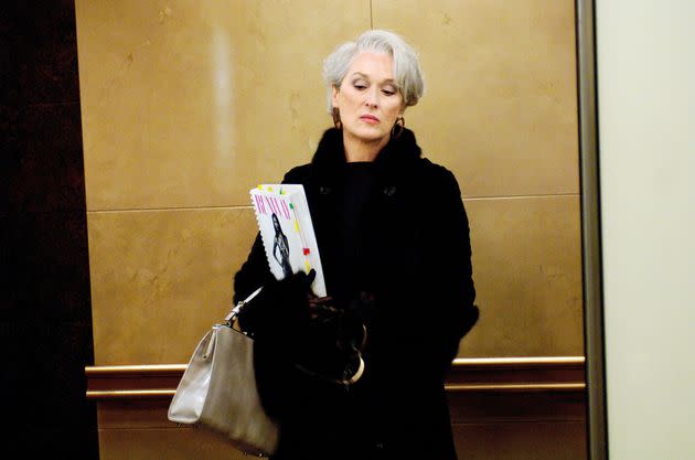 Meryl Streep in character as Miranda Priestly