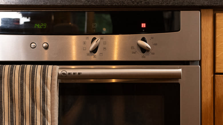 preheating an oven