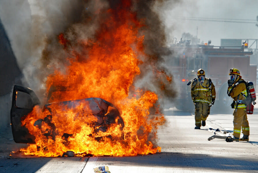 電動車一旦發生火災，所需的消防資源比傳統車輛高上數十倍。（Photo by e-info on Flickr under C.C. License）