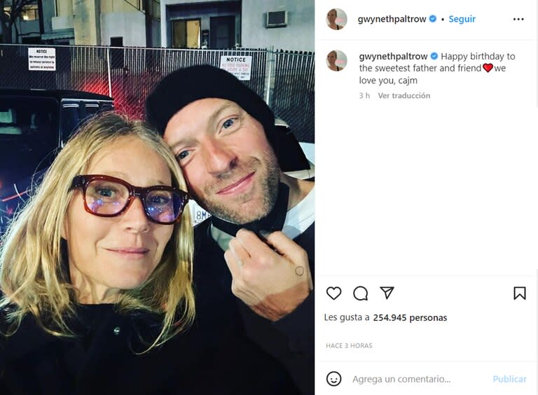 Chris Martin cumplió años y Gwyneth Paltrow le dedicó un tierno mensaje