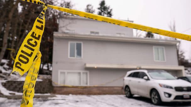 PHOTO: Police tape at the site of a quadruple murder of four University of Idaho students, Jan. 3, 2023, in Moscow, Idaho. (David Ryder/Getty Images, FILE)