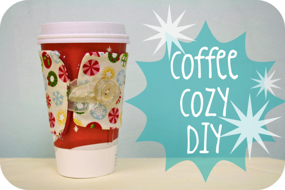 DIY Holiday Coffee Cozy