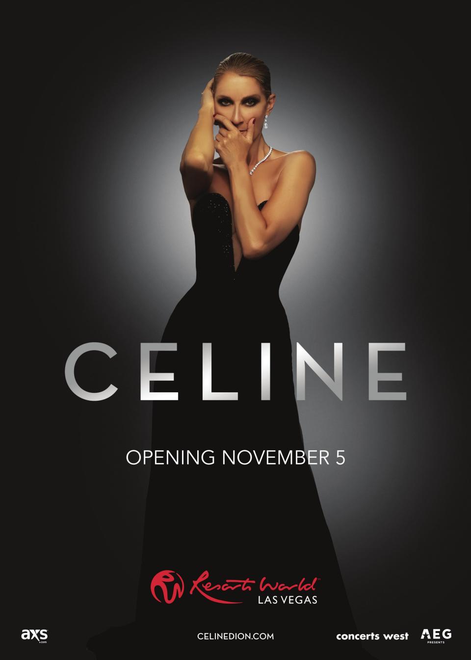 A poster for Celine Dion's upcoming Las Vegas residency.