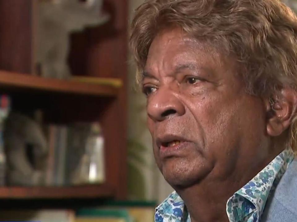 Entertainer Kamahl is back in the spotlight, charged with stalking a woman 50 years younger than him, after he agreed to loan her money. Picture: 9News