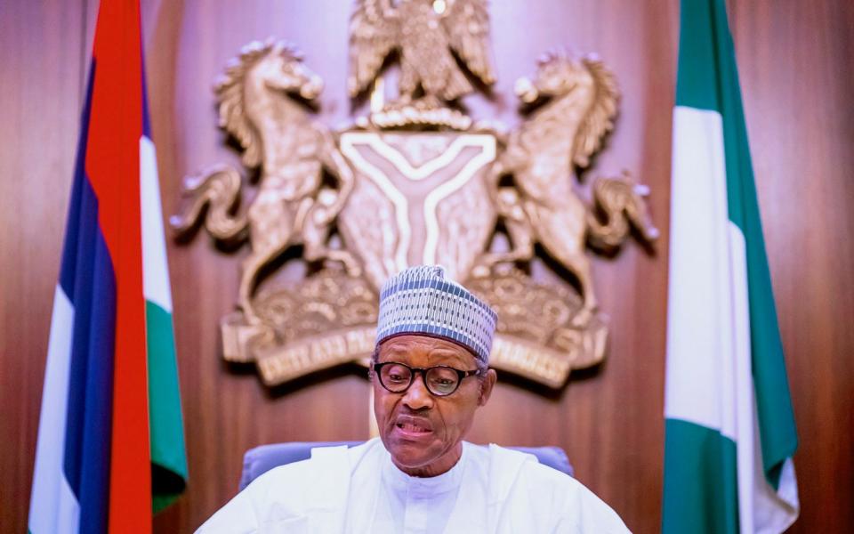 President Muhammadu Buhari told protesters that violence would not be tolerated - Bayo Omoboriowo /Nigeria State House 
