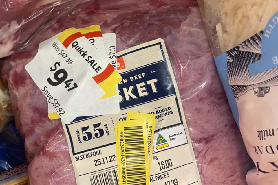 Marked down meat at Woolworths