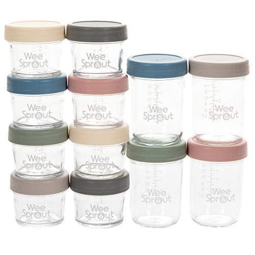 9) Glass Baby Food Storage Jars