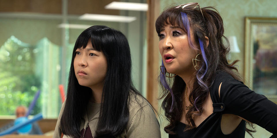 Awkwafina and Sandra Oh star in Quiz Lady. (Courtesy of TIFF)