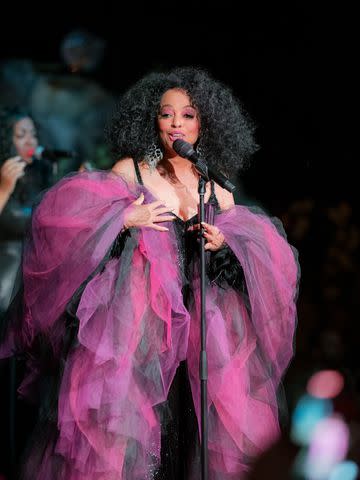 <p>Corbin Gurkin</p> Diana Ross performs for the crowd at Engage! Summit at the Nemacolin resort in Pennsylvania on June 6, 2024.