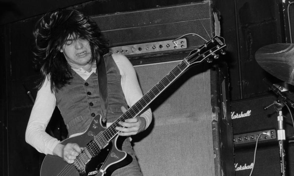 AC/DC&#x002019;s Malcolm Young, &#x002018;on a Gretsch Jet Firebird that always looked giant on his tiny frame&#x002019;.