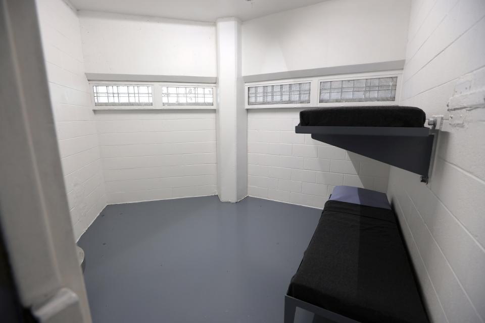 A renovated cell inside the Oklahoma County jail is seen on Aug. 25 in Oklahoma City.