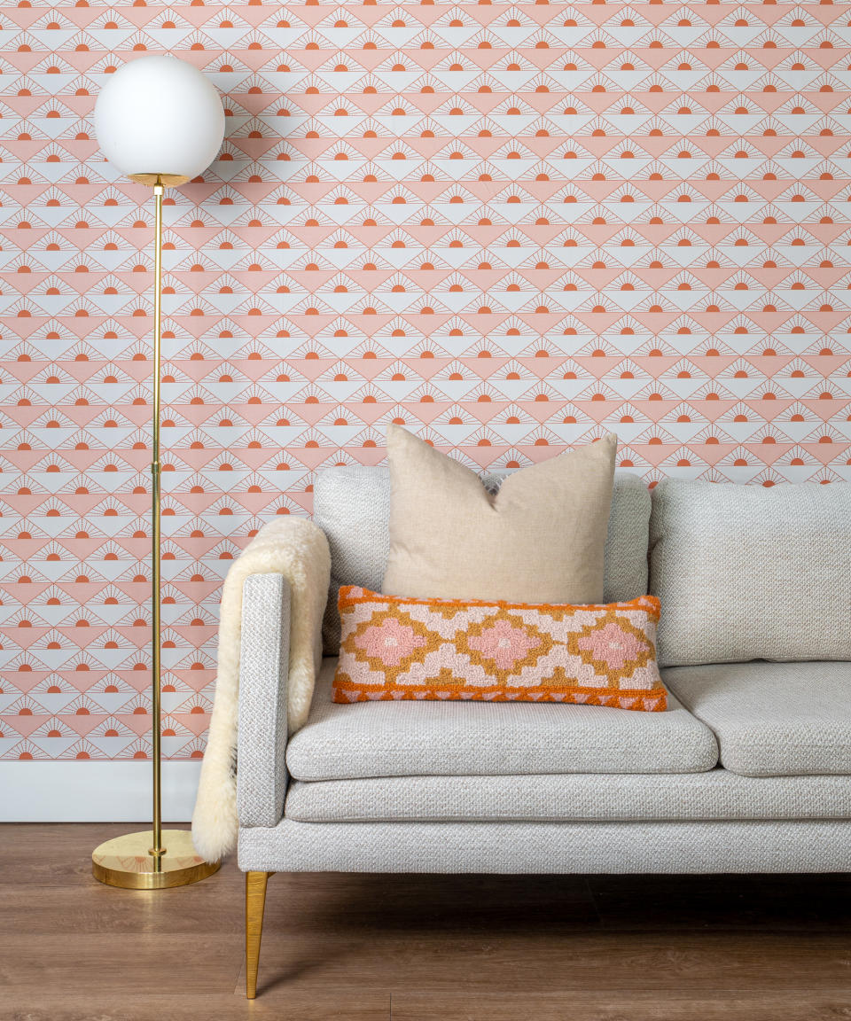 5. Create a striking feature wall with wallpaper