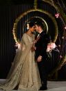 <p>As part of their <a href="https://www.elle.com/uk/life-and-culture/a25452517/priyanka-chopra-has-revealed-her-and-nick-jonas-full-family-wedding-portraits/" rel="nofollow noopener" target="_blank" data-ylk="slk:wedding celebrations;elm:context_link;itc:0;sec:content-canvas" class="link ">wedding celebrations</a>, the couple host a reception and concert in India which event welcomed the country's Prime Minister Narendra Modi. </p>