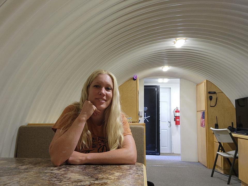 Caitlin J. in her underground bunker.